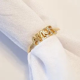 Anel AMOR Linha Zircônias (n14)