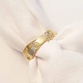 Anel Cartier em X Cravejado (n21)