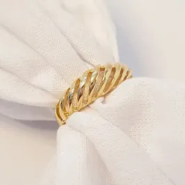 Anel Croissant Vazado (n14 ajustável)