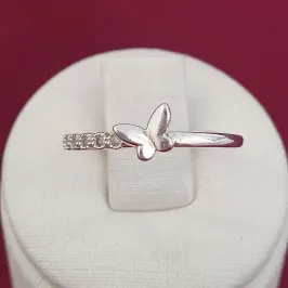 Anel Falange Borboleta Liso e Cravejado (n10)