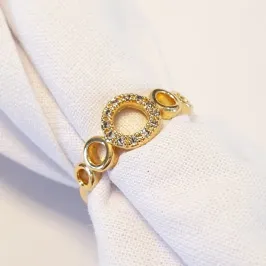 Anel Falange Círculos Lisos e Cravados (n9)