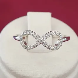 Anel Infinito Cravejado (n19)