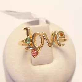 Anel Love Zircônias Coloridas (n20)