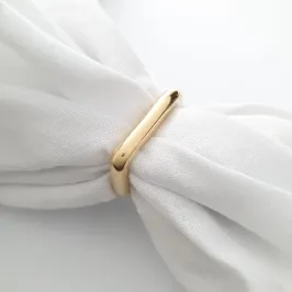 Anel Quadrado Grosso Fake Liso (n14)