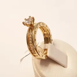 Anel Solitário Bvlgari 2x1 (n14)