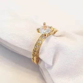 Anel Solitário Detalhado Vs (n11)