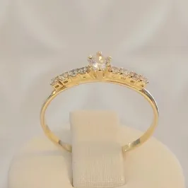 Anel Solitário Zirc 3mm Cravejado (n22)