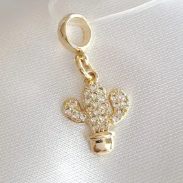 Berloque Cacto Cravejado