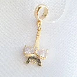 Berloque Torre Eiffel Zircônias