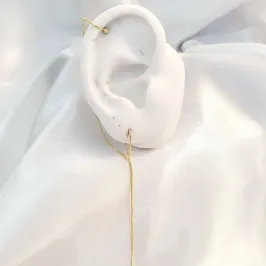 Brinco Agulha com Piercing Fake