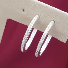 Brinco Argola Grande Cravejada M