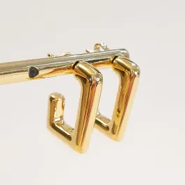 Brinco Argola Retangular Grossa G