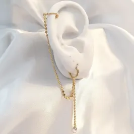 Brinco Argolinha Chapinhas Piercing Fake