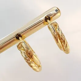 Brinco Argolinha Dupla Liso e Torcido