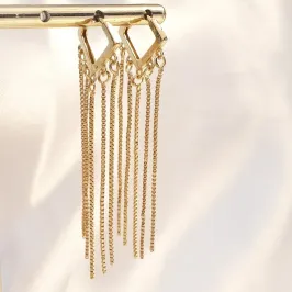 Brinco Argolinha Losango com Venezianas