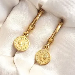 Brinco Argolinha Moeda Lira P