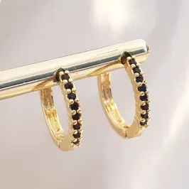 Brinco Argolinha Preta M