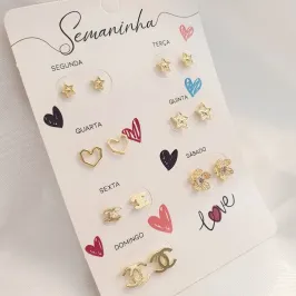 Brinco Cartela Semaninha (Modelo 2)
