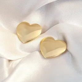 Brinco Coração Abaulado G