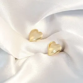 Brinco Coração Abaulado P