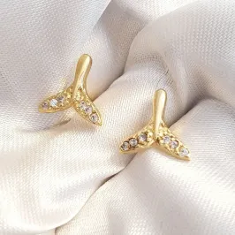 Brinco Rabo de Sereia Cravejado