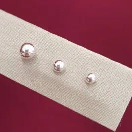 Brinco Trio Bolinhas (950)