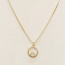 Colar Círculo Ponto de Luz Cravejado