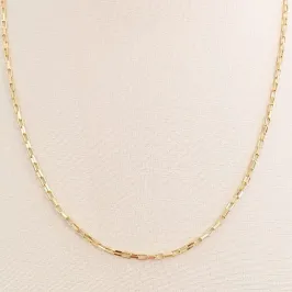 Colar Elos Cartier Quadrada Fina 40cm (+10)