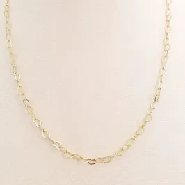 Colar Elos de Coração 40cm