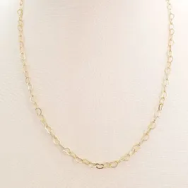 Colar Elos de Coração 40cm