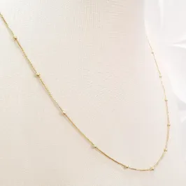 Colar Longo Bolinhas 70cm