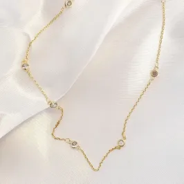 Colar Longo Pedras Tiffany 80cm