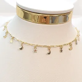 Colar Luas e Estrelas (choker)