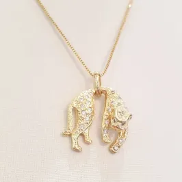 Colar Pantera Cravejada