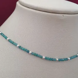 Colar Pedras Verde 35cm (+5)