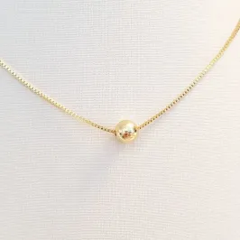 Colar Pingente Esfera 5mm