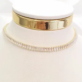 Colar Riviera Baguete M (choker)