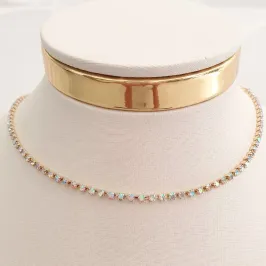 Colar Riviera Holográfica (choker)