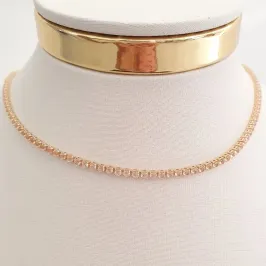 Colar Riviera Rosa (choker)