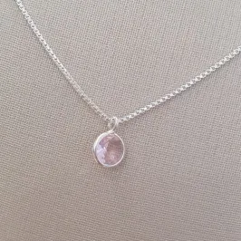 Colar Zircônia Rosa Claro