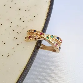 Piercing Fake em X Colorido