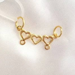 Pingente Canga Coração Vazado (2 Filhos)