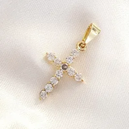 Pingente Cruz Cravejada