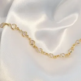 Pulseira Corações Zircônias