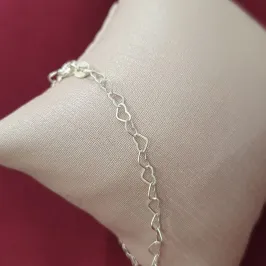 Pulseira Infantil Elos Corações