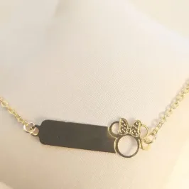 Pulseira Infantil Placa Minnie