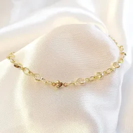 Pulseira Infantil Zircônias e Corações