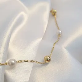 Pulseira Pérolas e Bolas