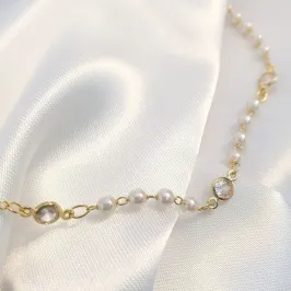 Pulseira Pérolas e Zircônias