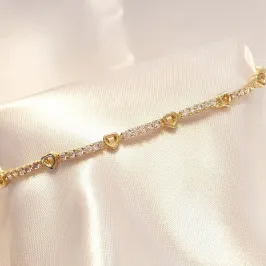 Pulseira Riviera Corações Vazados